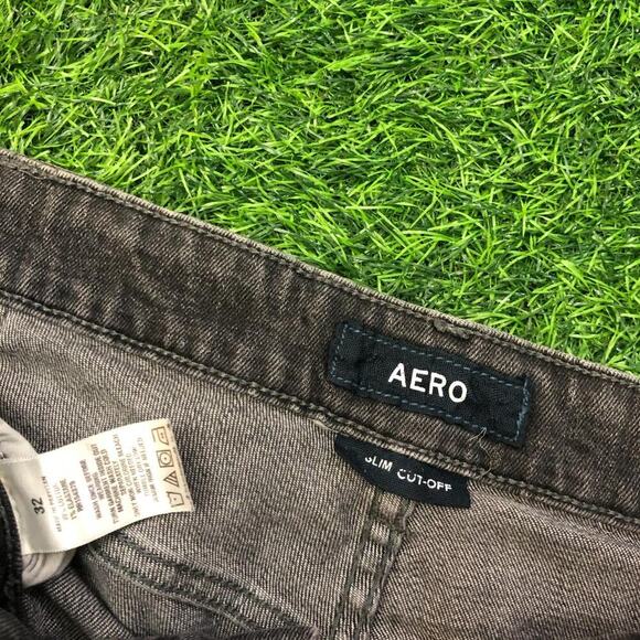 Men’s Distressed Aero Denim Shorts - Picture 2 of 3